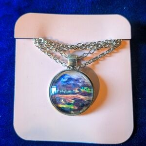 Mountain cabochon necklace